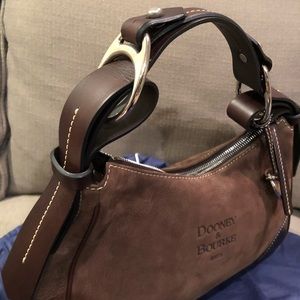 Dooney & Bourke 1975 brown suede/leather hobo bag